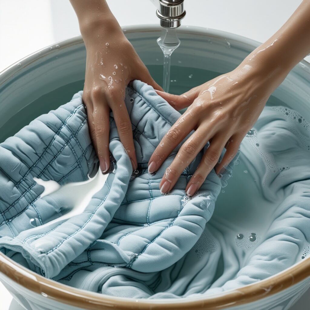 Washing weighted blanket
