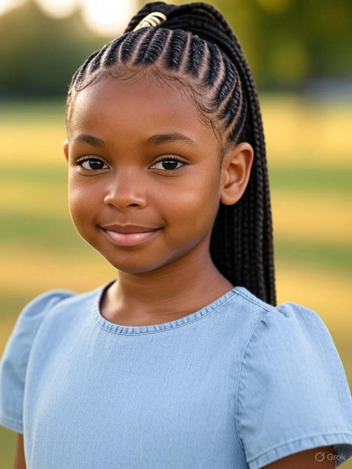 Braided Ponytail with Cuffs